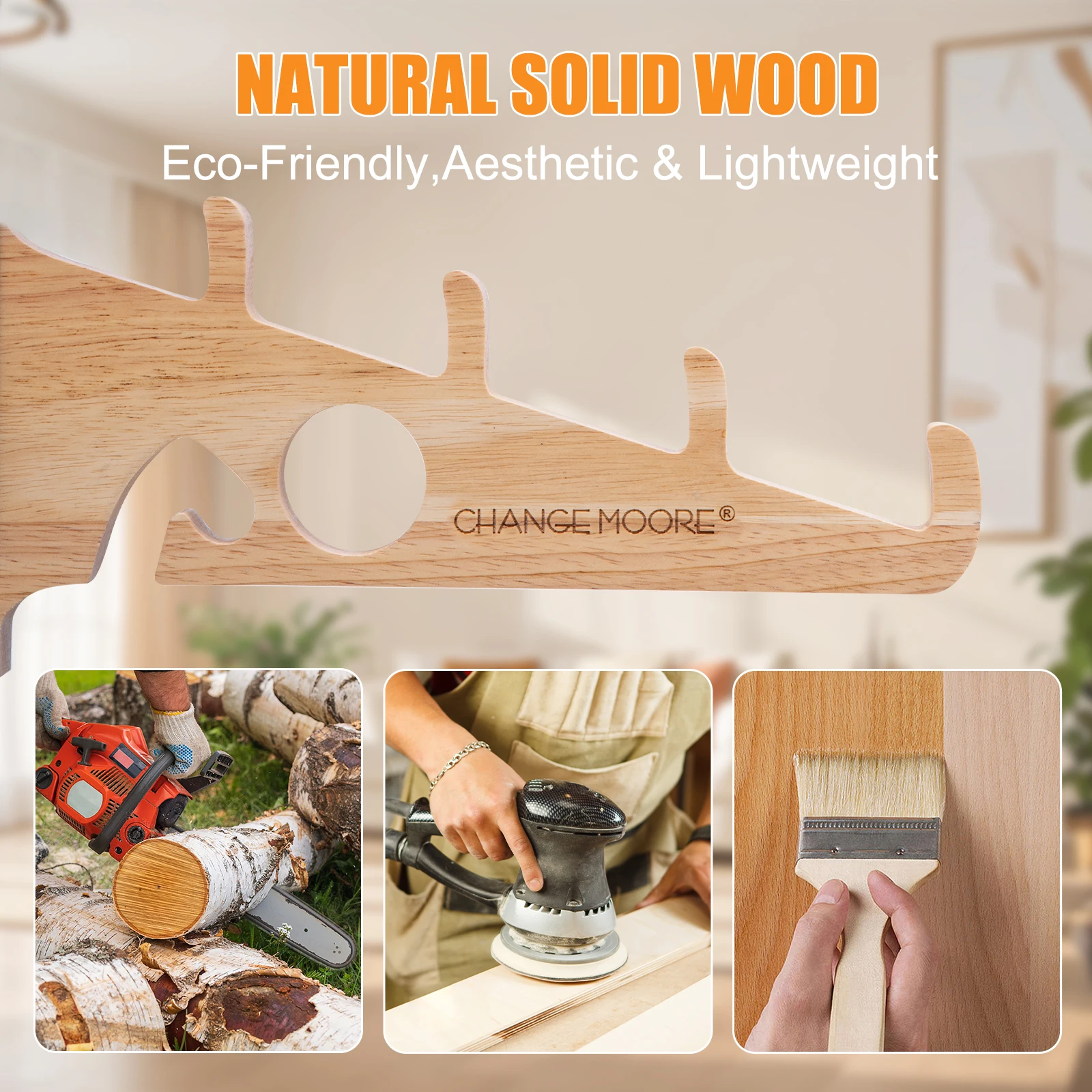 Goture-Soporte para caña de pescar, herramienta para garaje, estante para caña de pescar montado en la pared con almohadilla protectora suave, organizador de almacenamiento para caña de pescar - imagen 4