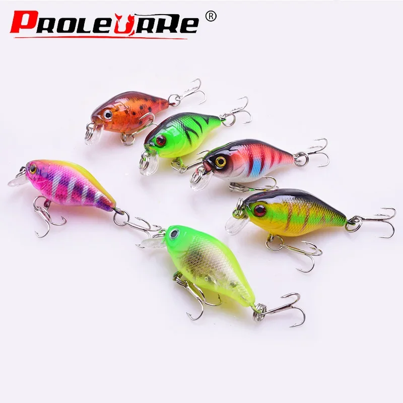 Señuelo de pesca Wobbler con manivela, 45mm, 4g, Japón, Mini Crankbaits flotantes, trucha, lubina, cebo duro de plástico Artificial, aparejos de Lucio, 1 ud.