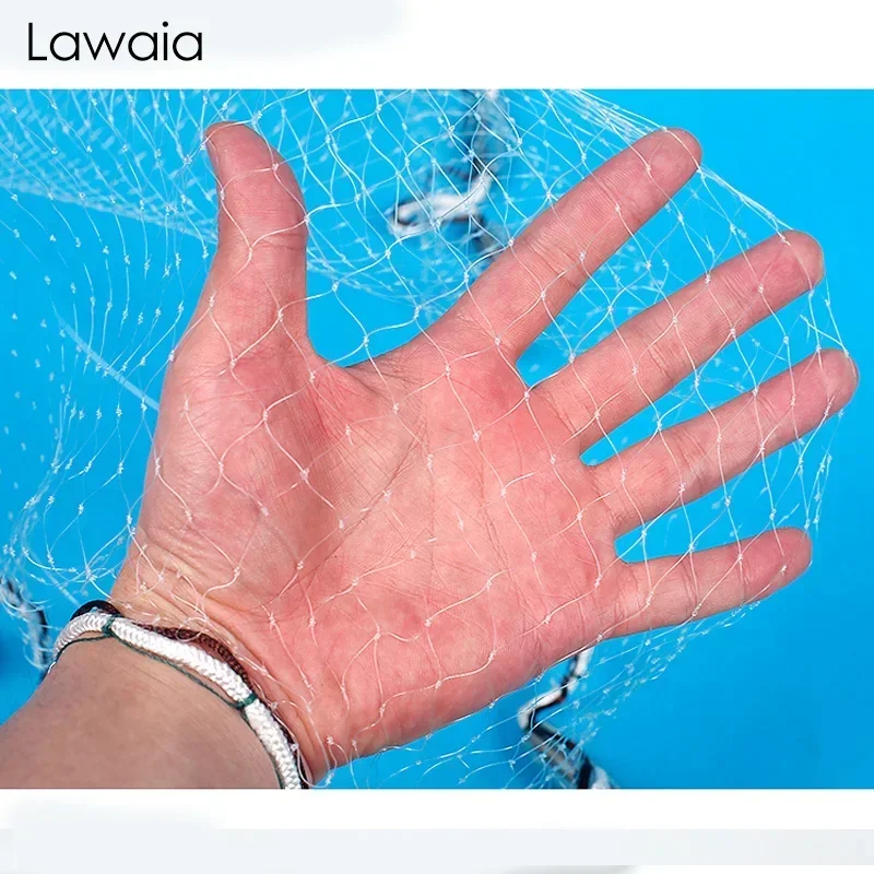 Lawaia-red de pesca de fácil tiro para caza al aire libre, Red de lanzamiento manual de 1,8 M-7,2 M, Red de lanzamiento de EE. UU., Red de trampa de peces de malla pequeña - imagen 5