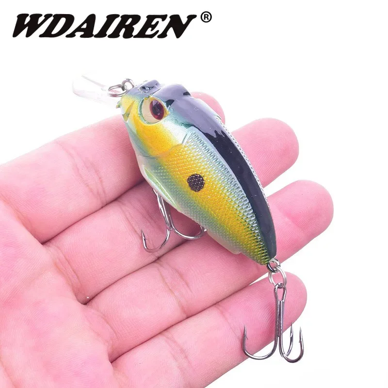 Señuelo de Pesca Minnow con manivela, 70mm, 10g, Wobblers artificiales, Crankbait, 7cm/10g, cebo duro, cebos de plástico, 1 ud.