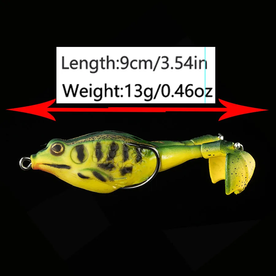 Señuelos de pesca de carpa con patas de doble hélices de rana suave, cebo Artificial TopWater, Wobblers para Lucio, Trolling, cabeza de serpiente, Swimbait, 3 uds. - imagen 3