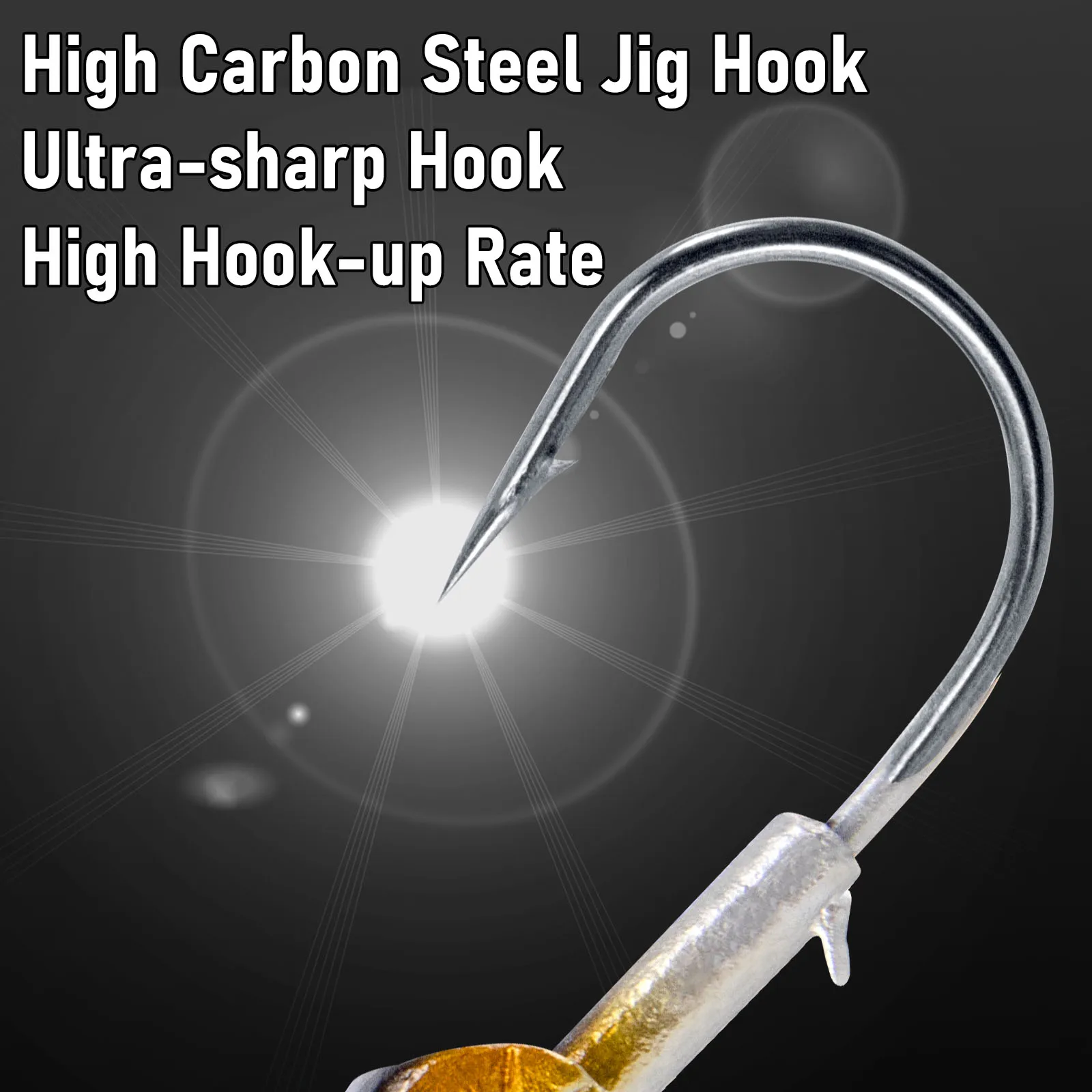 3/5 Uds Swimbait Jig Heads arena Anguila Jig Head gancho plantillas de pesca de agua salada Surf Señuelos de pesca Harunder Striper Halibut Caballa - imagen 4