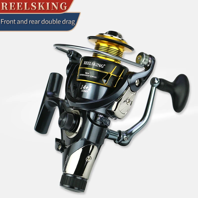 Carrete de Pesca de Metal ligero, Original, negro, 3000-6000, Pesca giratoria de alta velocidad, máxima resistencia, 8KG, portátil - imagen 4