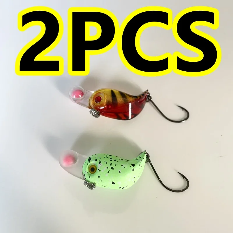 8013 3,2 cm2,5g2PCS LURETV Micro objeto roca sumergida pequeño señuelo graso trucha Makou cebo falso gancho único - imagen 3