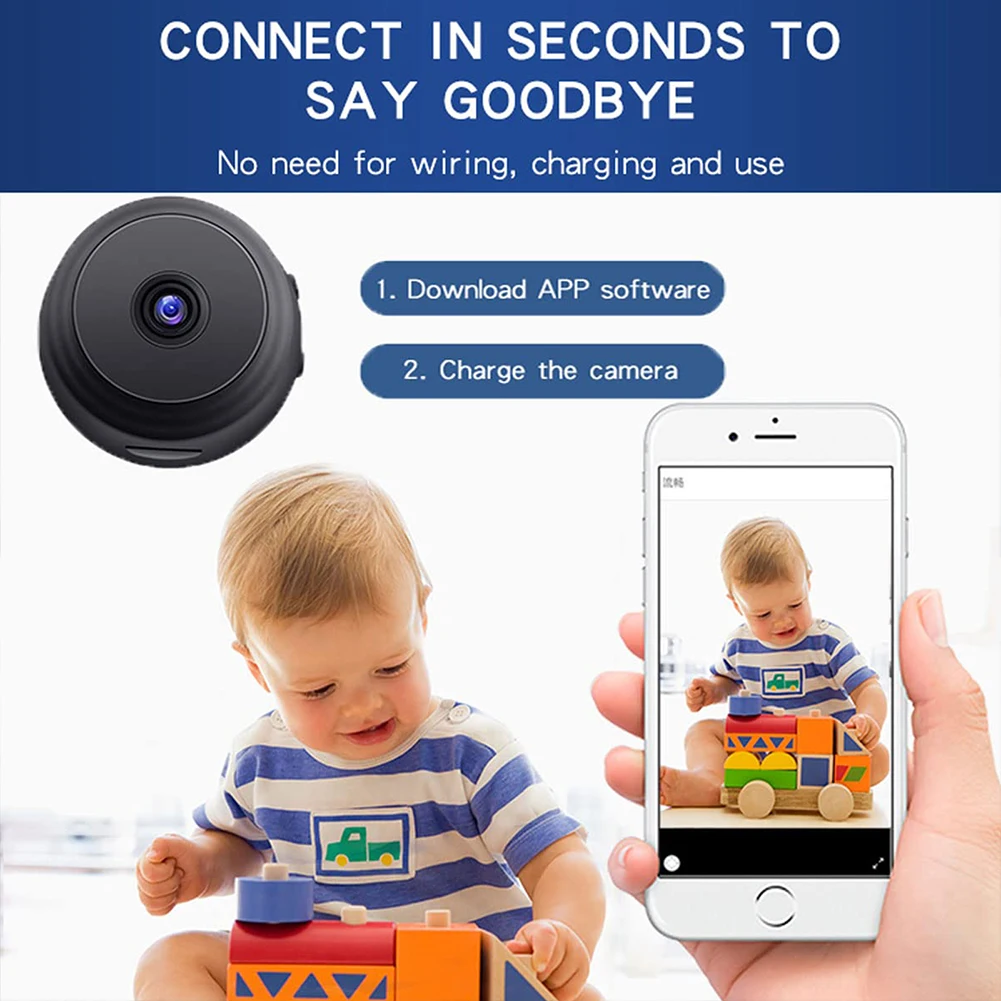 Minicámara inalámbrica A9, grabadora de voz HD, WiFi, videovigilancia con visión nocturna, vigilancia inteligente para caza en casa - imagen 3