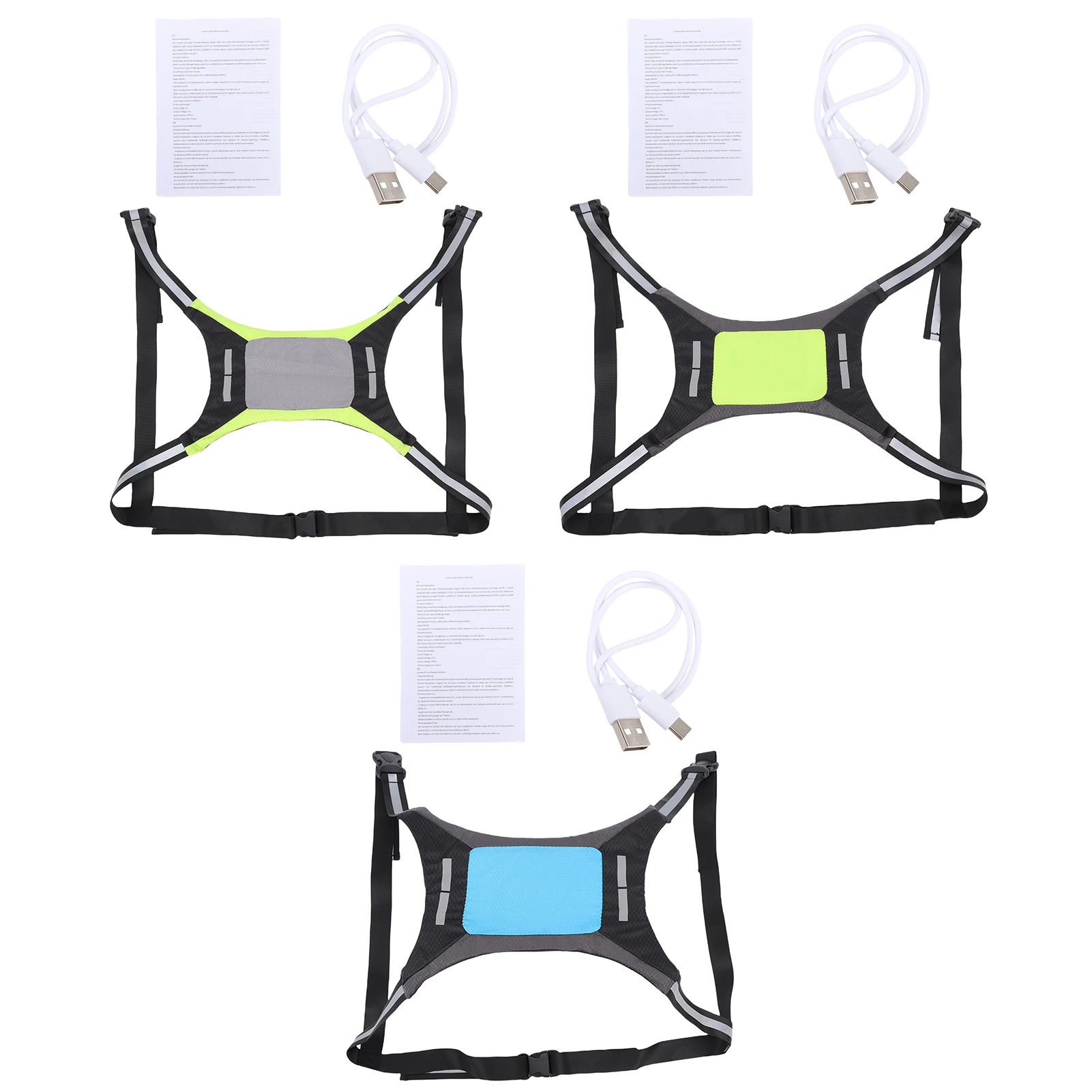 Chaleco LED para correr, chaleco reflectante LED colorido para hombres y mujeres, chaleco reflectante de seguridad para correr de noche para hombres