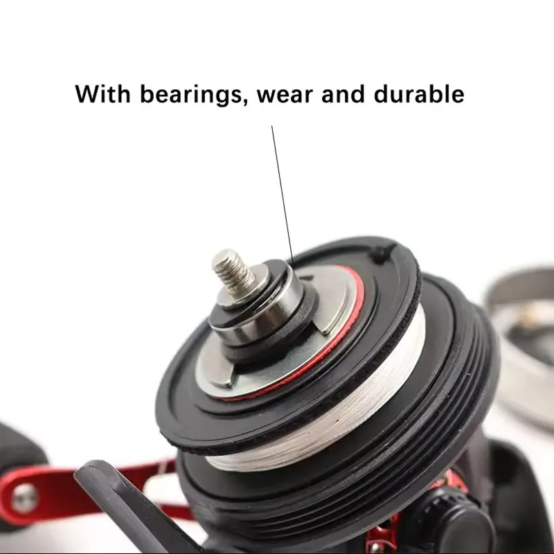 Carrete de pesca de línea PE de 45M, pulsera de catapulta para pesca al aire libre, protector de mano, banda de goma, carrete, eslinga, juego de arco - imagen 5