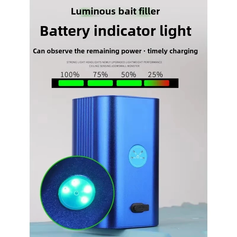 Señuelo de pesca automático de aleación de aluminio con brillo Uv, acumulador de luz de relleno, taza de cebo luminosa Led, plantilla de calamar, relleno, luz de carga USB - imagen 4