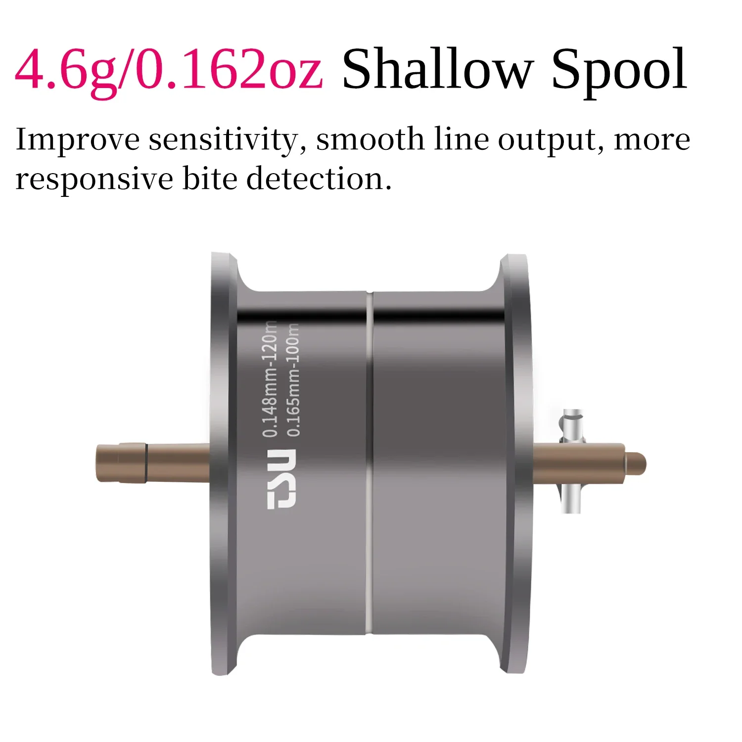 Carrete de pesca TSURINOYA 134g Baitcasting 4,6g carrete poco profundo lobo oscuro 50S 7,1: 1 carrete de fundición de juego ligero de carbono bobina de Ajing de trucha - imagen 3