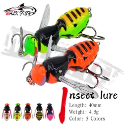Señuelos de pesca WALK FISH, cebo Artificial 4,5g, 40mm, insectos flotantes, Swimbaits biónicos, Wobblers, cebos duros de pesca para Lucio