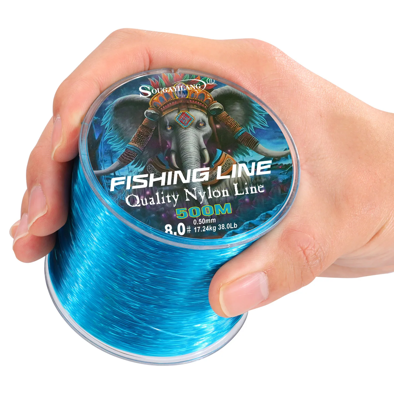 Sougayilang-sedal de pesca de nailon de 500m, arrastre máximo de 7-38LB, línea de nailon súper fuerte, revestimiento de monofilamento japonés, aparejos de pesca de carpa - imagen 2