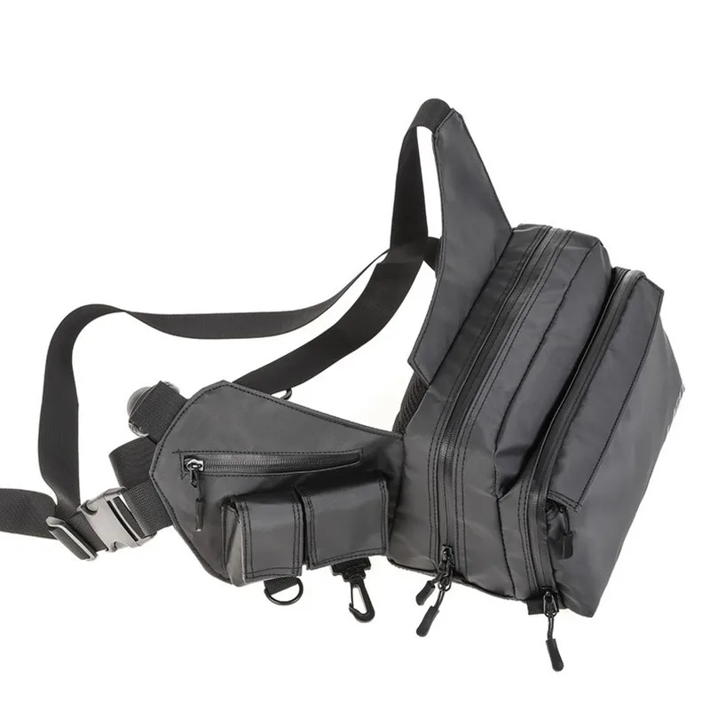 LEO-mochila multifuncional para aparejos de pesca, riñonera impermeable EVA para senderismo, caza, escalada, cinturón, bandolera desmontable - imagen 4