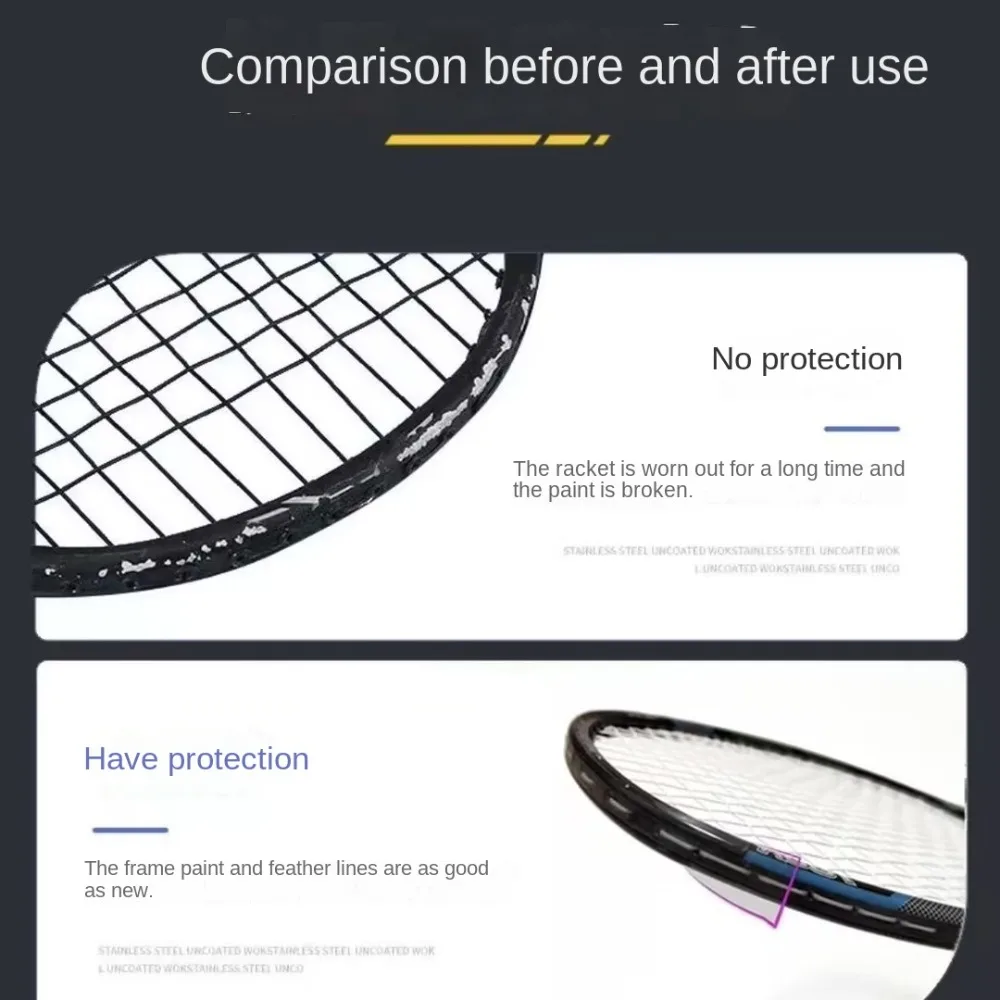 Cinta protectora transparente para raquetas – Pegatina anti‑desgaste invisible - imagen 5