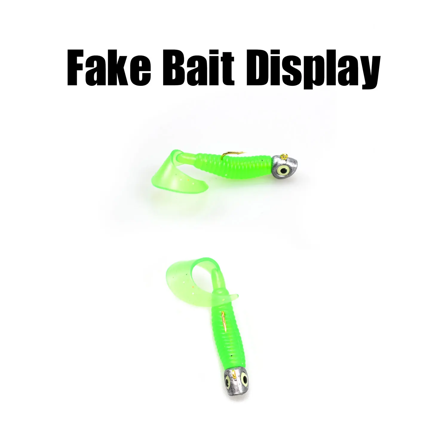 Mini Jig Head con ojos 3D – Anzuelos para pesca con vinilo - imagen 5
