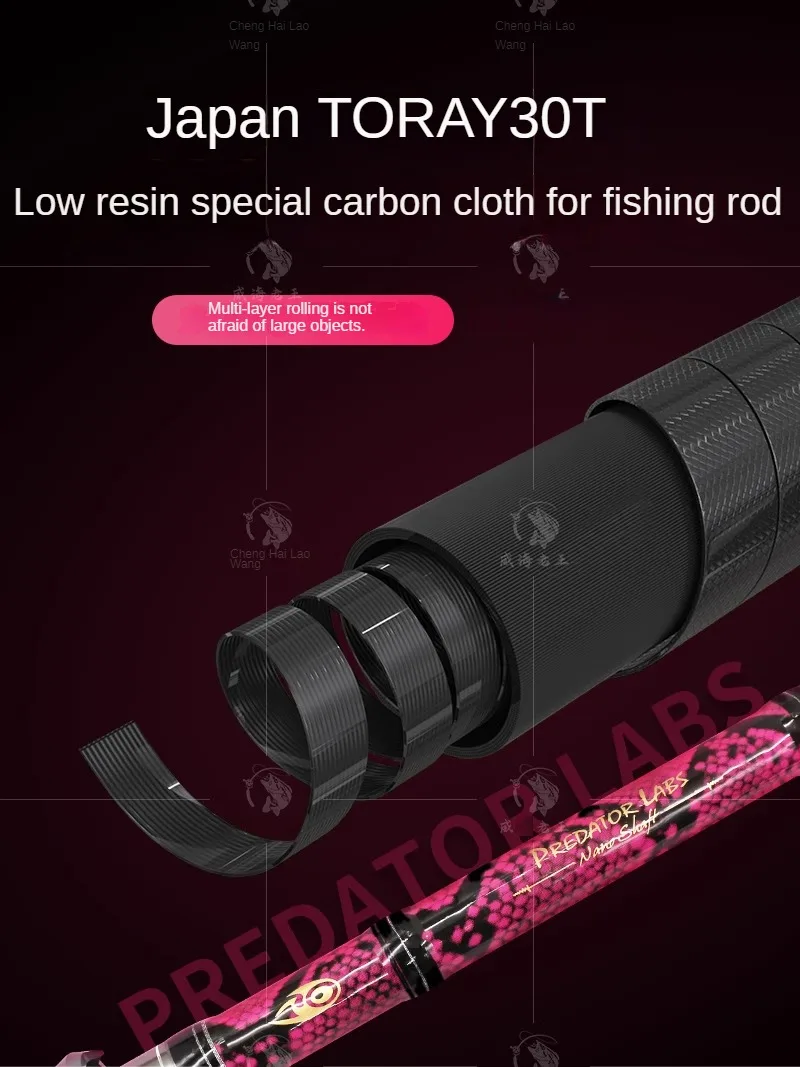 Caña de Casting WinsCraft Snake X5 – Carbono con anillas Fuji SiC - imagen 2