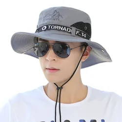 Sombrero de pescador ala ancha UV seco rápido