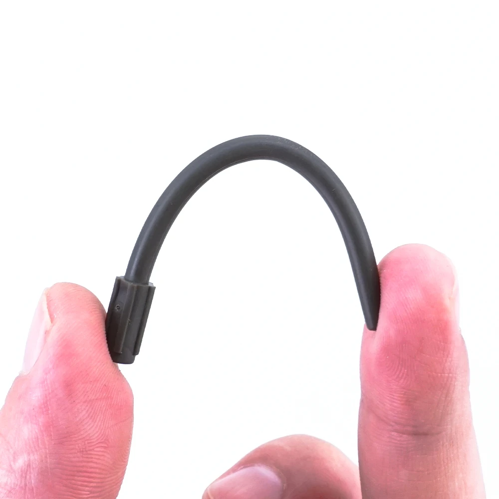 Hirisi-Mangas antienredos de goma suave para pesca de carpa, tubo de plomo en línea, accesorios de pesca AH013, 10 piezas, 73mm - imagen 5