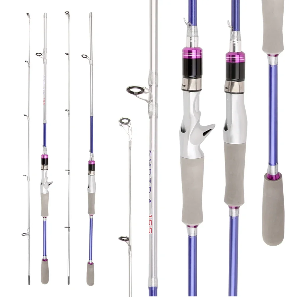 Caña de pescar con señuelo de punta sólida, 1,65/1,80 M, peso del cebo, 3-20g ML, acción, caña de Jigging de trucha giratoria/fundida de carbono ultraligera - imagen 3