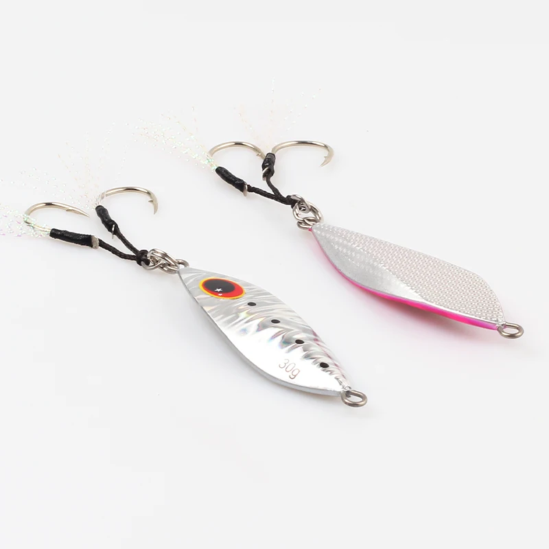 MAGIC WORKS-Señuelos de Pesca con plantilla de Metal, 14g, 20g, 30g, 40g, 60g, cuchara de Jigging lento, cebo Artificial para lubina, Pesca de agua salada - imagen 4