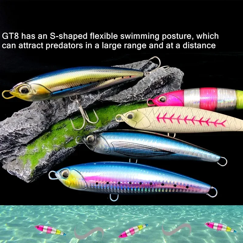 GREENSPIDER 145mm 60g Señuelos de Pesca de Mar hundimiento barco Trolling lápiz grande cebo Artificial para GT señuelo de pesca de lubina - imagen 3