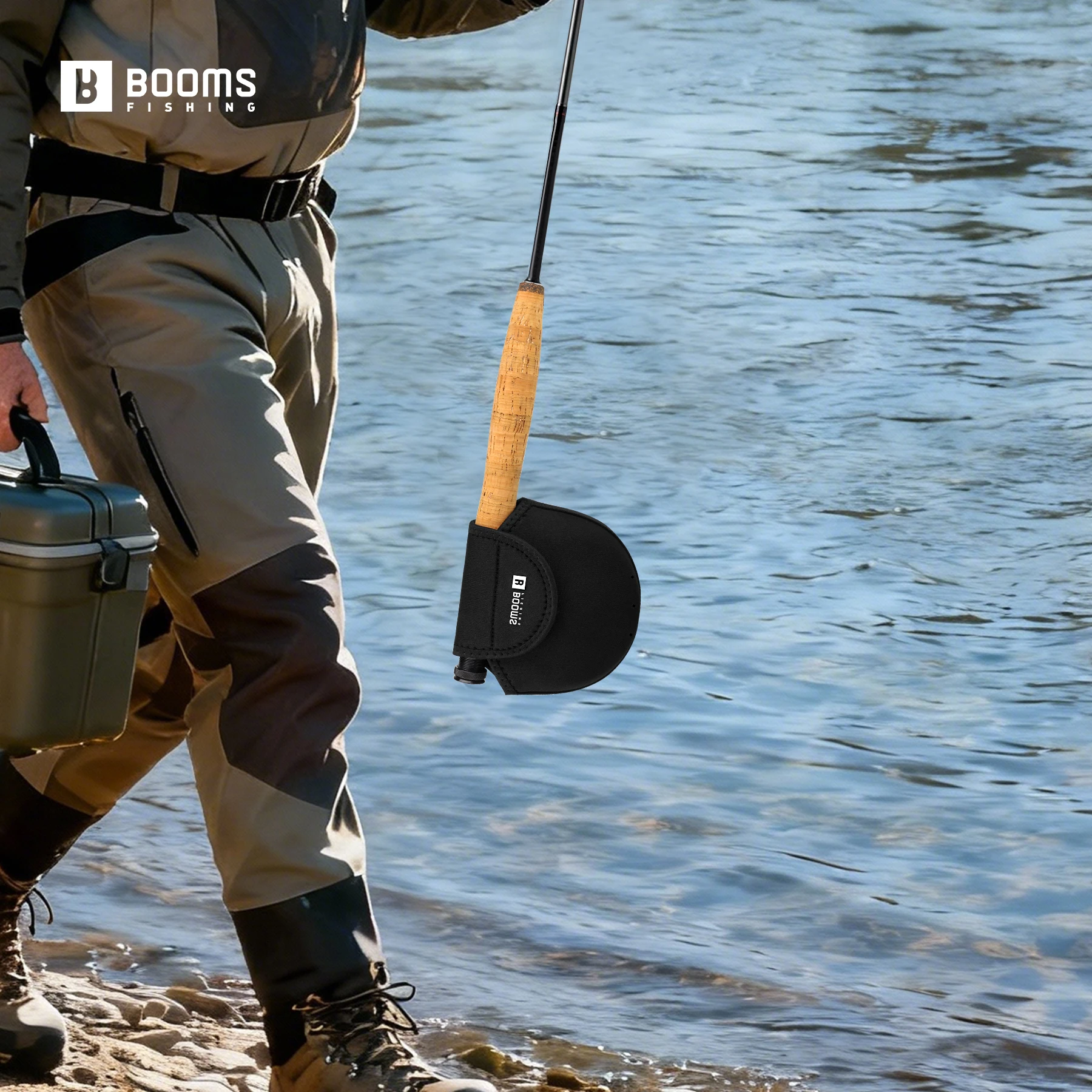 Booms-funda de neopreno transpirable para carrete de pesca con mosca, bolsa de almacenamiento de carrete de pesca con mosca, accesorios de herramientas de pesca - imagen 5