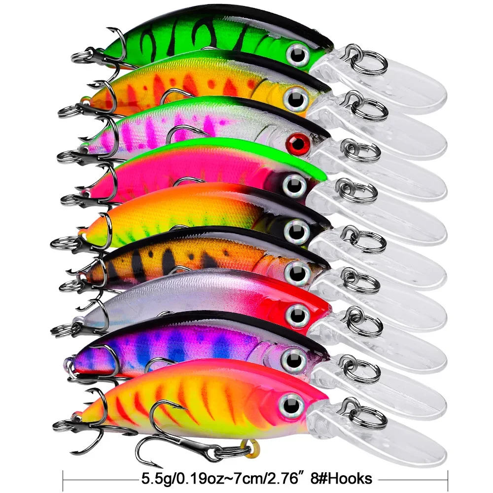 70MM 5,5G hundimiento Mini Minnow Señuelos de Pesca regalo Jerkbait Bass Pike Carkbait Wobblers Swimbait aparejos cebo duro Artificial - imagen 3