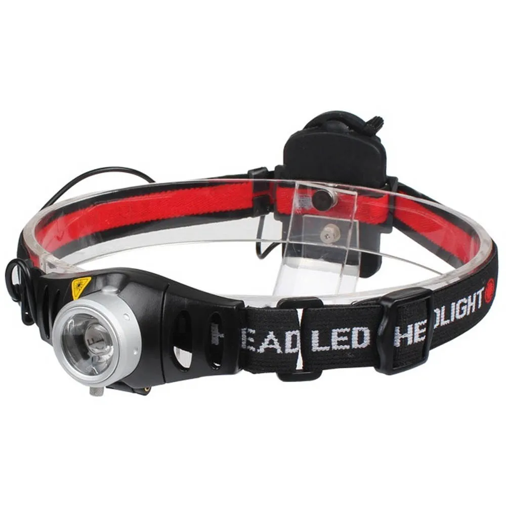 Linterna frontal Led de Enfoque Ajustable, linterna frontal LED de 2000 lúmenes para acampar al aire libre, luz frontal para pesca, uso de linterna 3x AAA - imagen 5