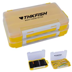 THKFISH-caja de aparejos de pesca de doble cara, Señuelos de Pesca desmontables, cebos, ganchos, cajas de almacenamiento, organizador de equipo de pesca