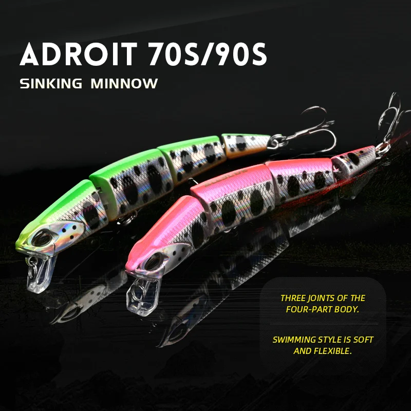 ALLBLUE ADROIT señuelo de pesca que se hunde, cebo duro para lucio, perca, 70mm, 90mm - imagen 5