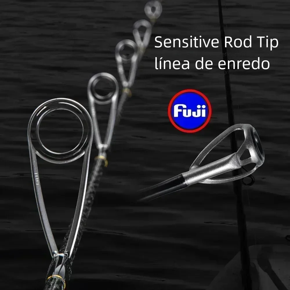 Goture POLLUX-caña de pescar de 1,83 M/1,98 M, caña de pescar lenta de 1,5 secciones, giratoria/Baitcasting 30T, anillo Fuji, para barco de pesca en mar ML/M/MH - imagen 3