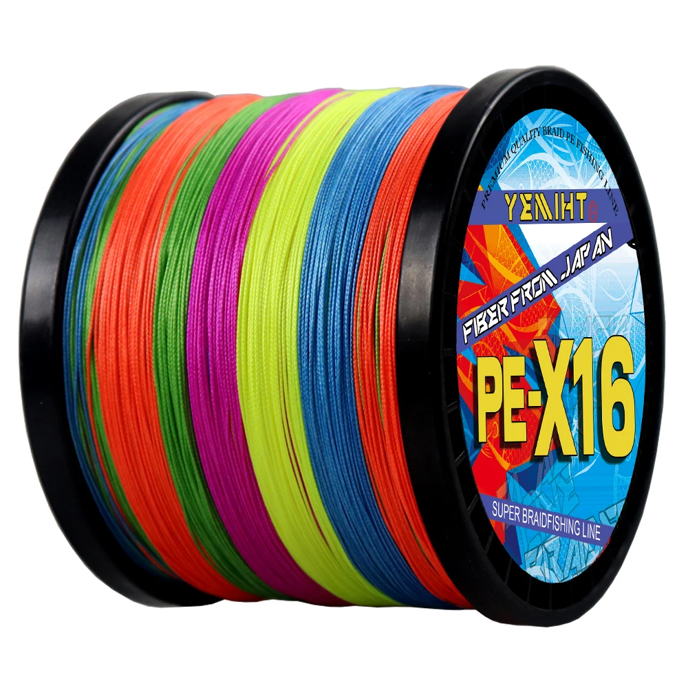 YEMIHT-sedal de pesca trenzado X16 de 100m, multifilamento suave de gran potencia, 25/32/40/55/68/80/100/125/140/161/200LB, para caña de señuelo de roca - imagen 3