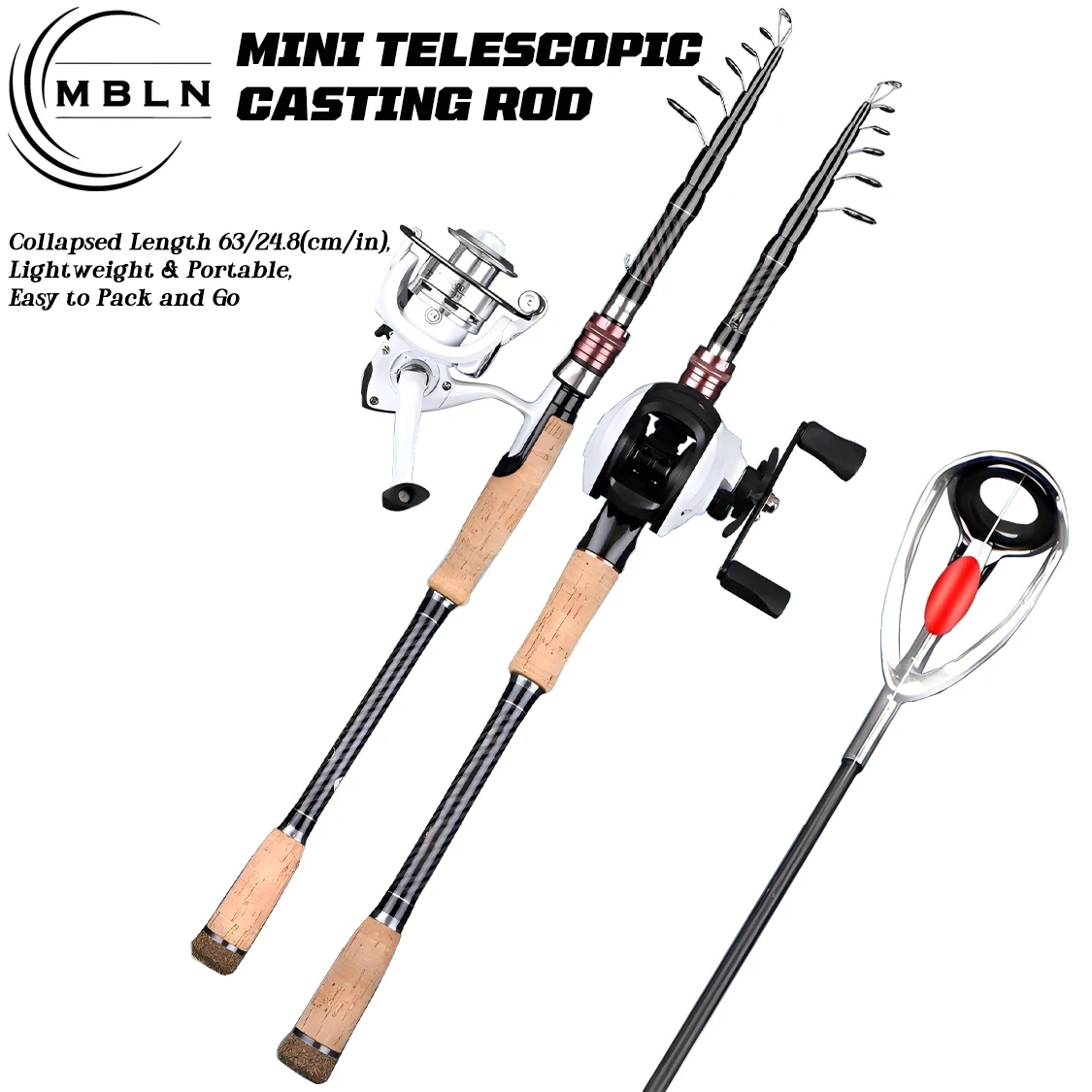 Caña spinning MBLN ML en carbono para lubina con señuelo - imagen 3