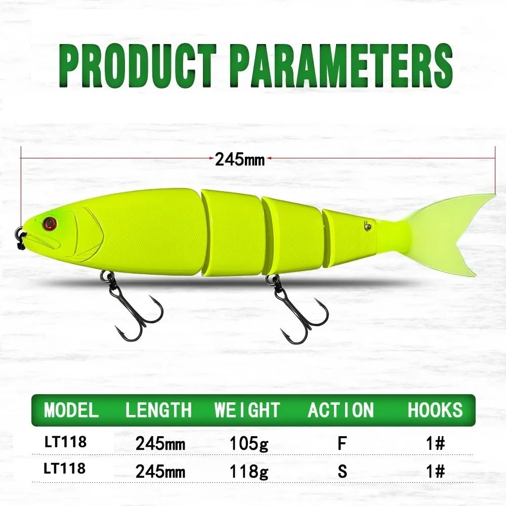 TEKNIK-señuelo articulado Swimbait leurre 2024, cebo gigante Balam 245, cebo grande para lubinas, señuelo duro GiantBait Balam245 - imagen 5