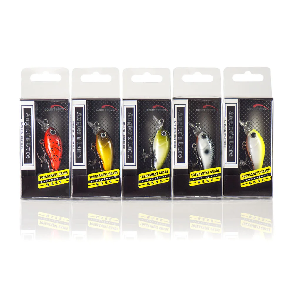 Señuelos duros de plástico de 36mm, 1-3/8 ", 4,3g, 1/8 oz. Crankbaits de hundimiento, cebos de pesca, Crankbait, Wobblers, Plug, señuelo de pescado de agua dulce - imagen 4
