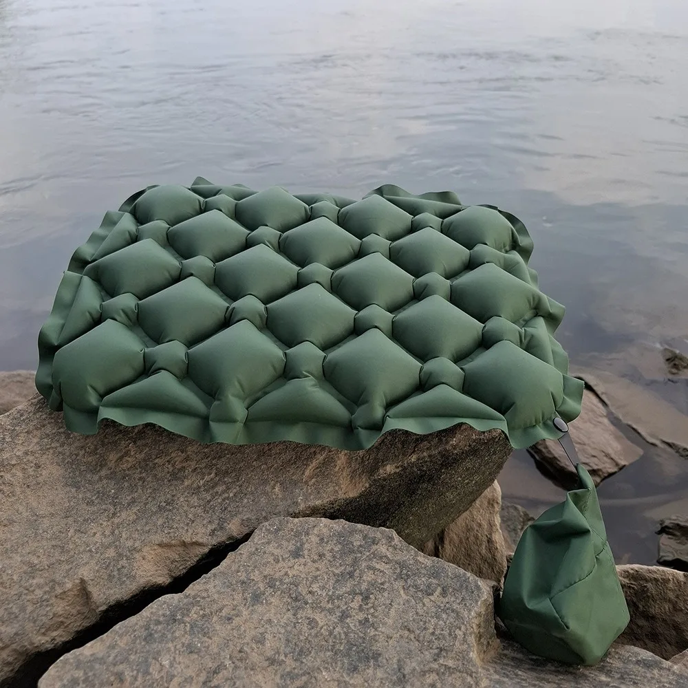 Cojín de asiento inflable, portátil, ligero, para viaje, almohadilla para sentarse en el aire, resistente a la humedad y al agua, estera para silla de Camping para exteriores - imagen 5