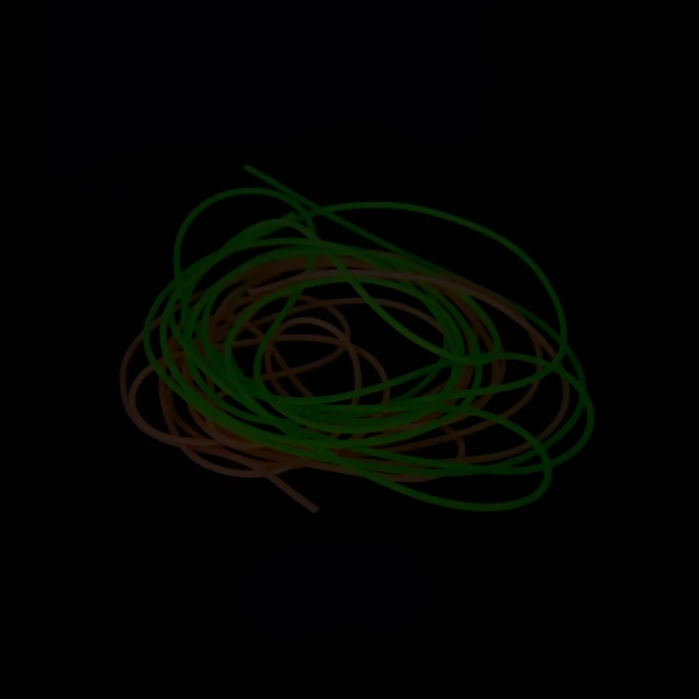 MNFT-tubo luminoso de silicona suave, 4 yardas/3 yardas, verde, rosa, aparejo de goma elástica para pesca, fabricación de tubos brillantes, accesorios para peces - imagen 3