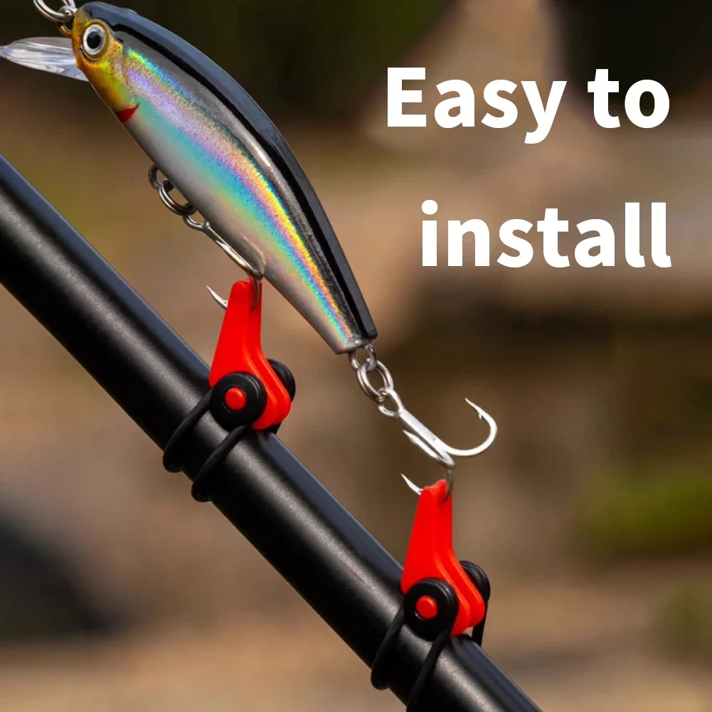 Gancho para caña de pescar para niños, soporte para cebo, accesorios para señuelos, anzuelos, soporte para mantenimiento de seguridad, herramienta de pesca, 10/20 piezas - imagen 4