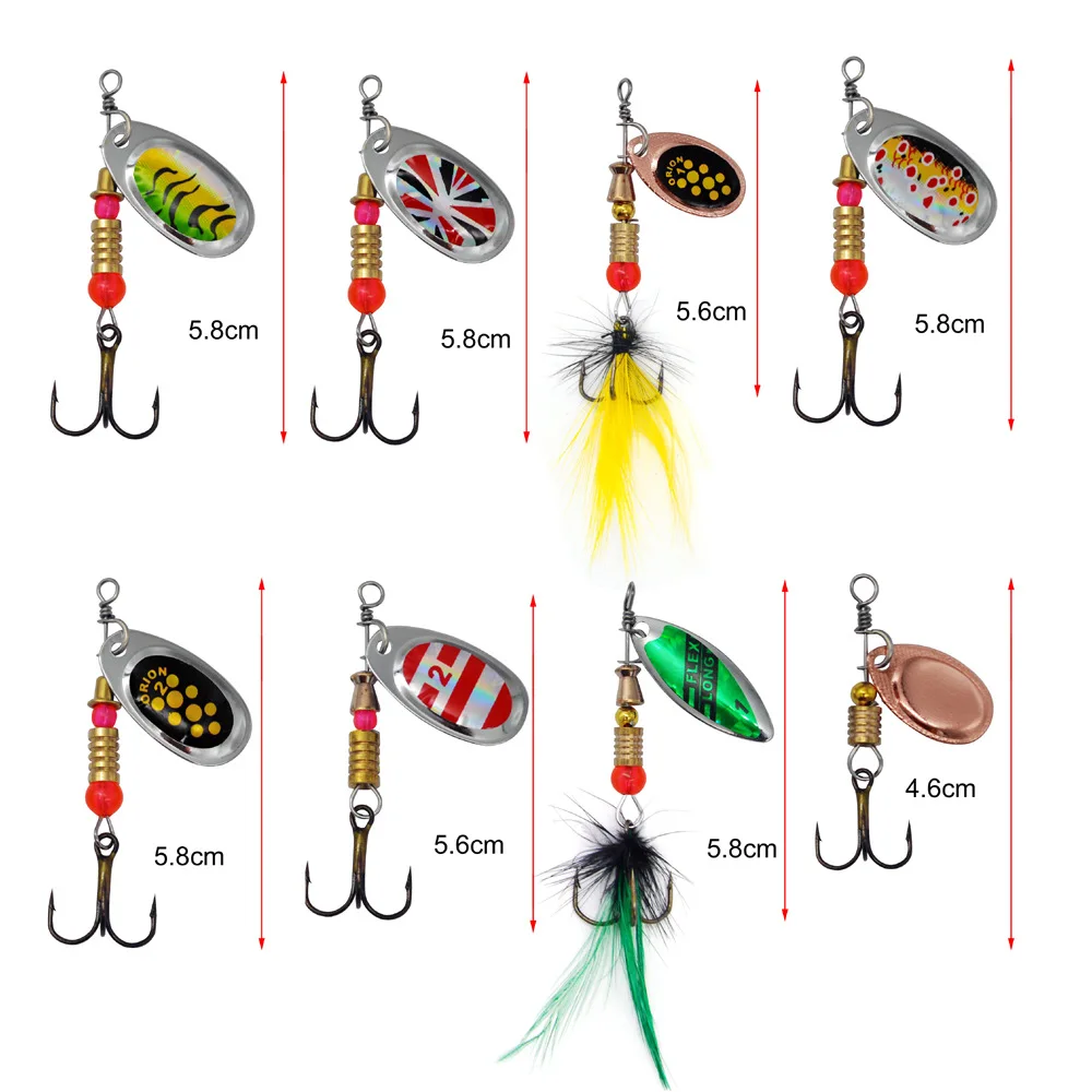 Señuelo de pesca giratorio con cuchara de Metal, juego de 10/16 Uds., Spoonbait, Crankbaits, cebo de pesca Wobblers para Lucio, Kit de ganchillo, cebo Artificial - imagen 5