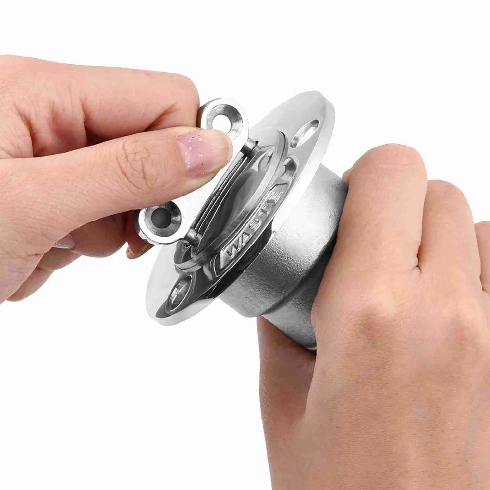 Accesorios para barcos, relleno de cubierta marina de acero inoxidable 316, relleno de tanque de combustible bloqueable de 1,5 pulgadas, acceso al tanque de combustible