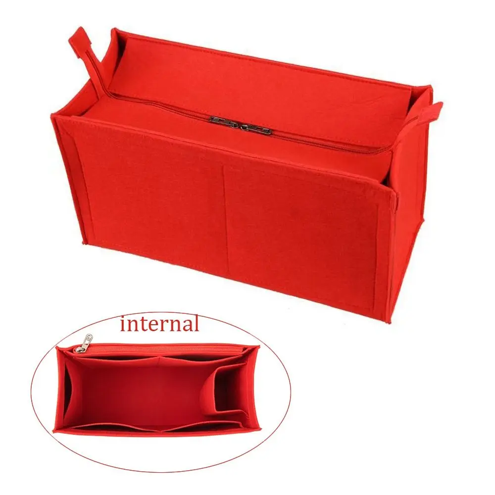 Bolso de fieltro duradero, bolsa de inserción, soporte para organización, forro de bolso, almacenamiento, bolsa interna portátil para LV Onthego - imagen 2