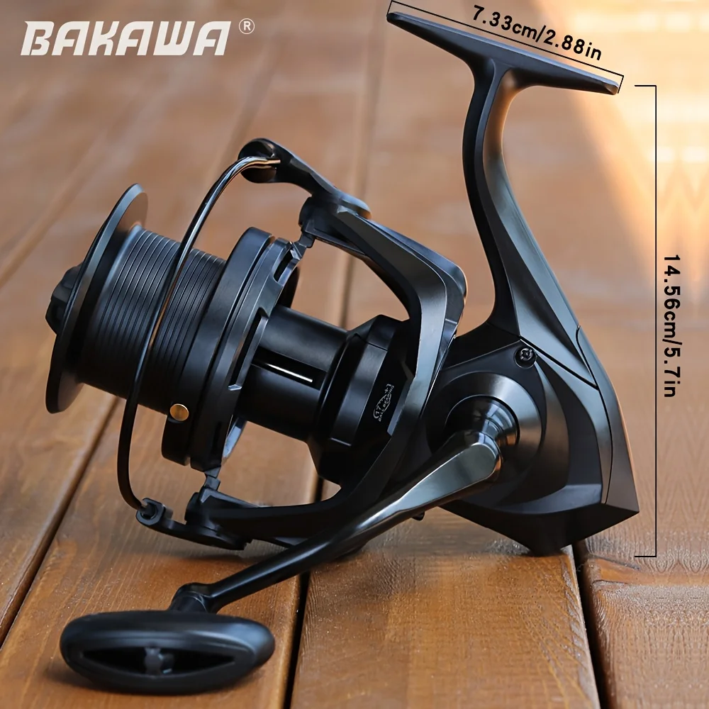 BAKAWA Serie visserij-reel 10000 12000 14000 serie Spinning reel 4.8: 1 Max Drag 66 LB Zoetwater Zoutwater Vissen Gereedschap Nieuwe - imagen 5
