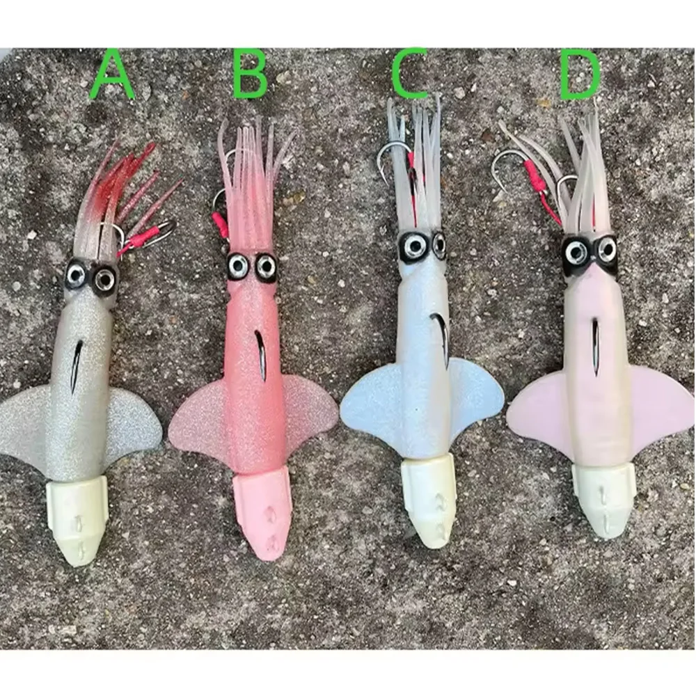 Explore el mundo vibrante de los señuelos de pesca inspirados en calamares con opciones B, C y D