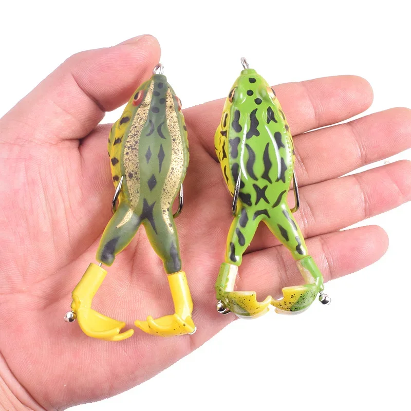 Cebos blandos de rana con hélice para lubina, señuelo de pesca Jigging, aletas de rotación, Wobblers Topwater, bagre, cebo Artificial de silicona, 1 ud. - imagen 2