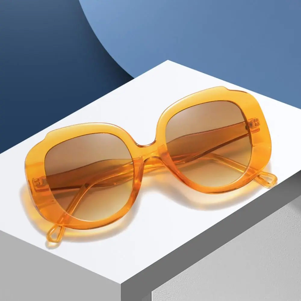 Gafas de sol de moda de color rosa intenso, gafas de sol con montura redonda, gafas de sol para mujer - imagen 4