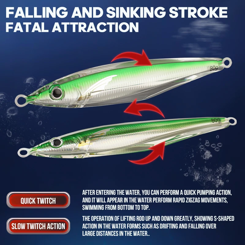 TAIYU-señuelo de plantilla de Metal de hundimiento rápido, 80g/130g, envoltura de resina, fundición de tierra de agua salada, plantilla de Metal para pesca en el mar, cebo duro biónico duradero - imagen 3