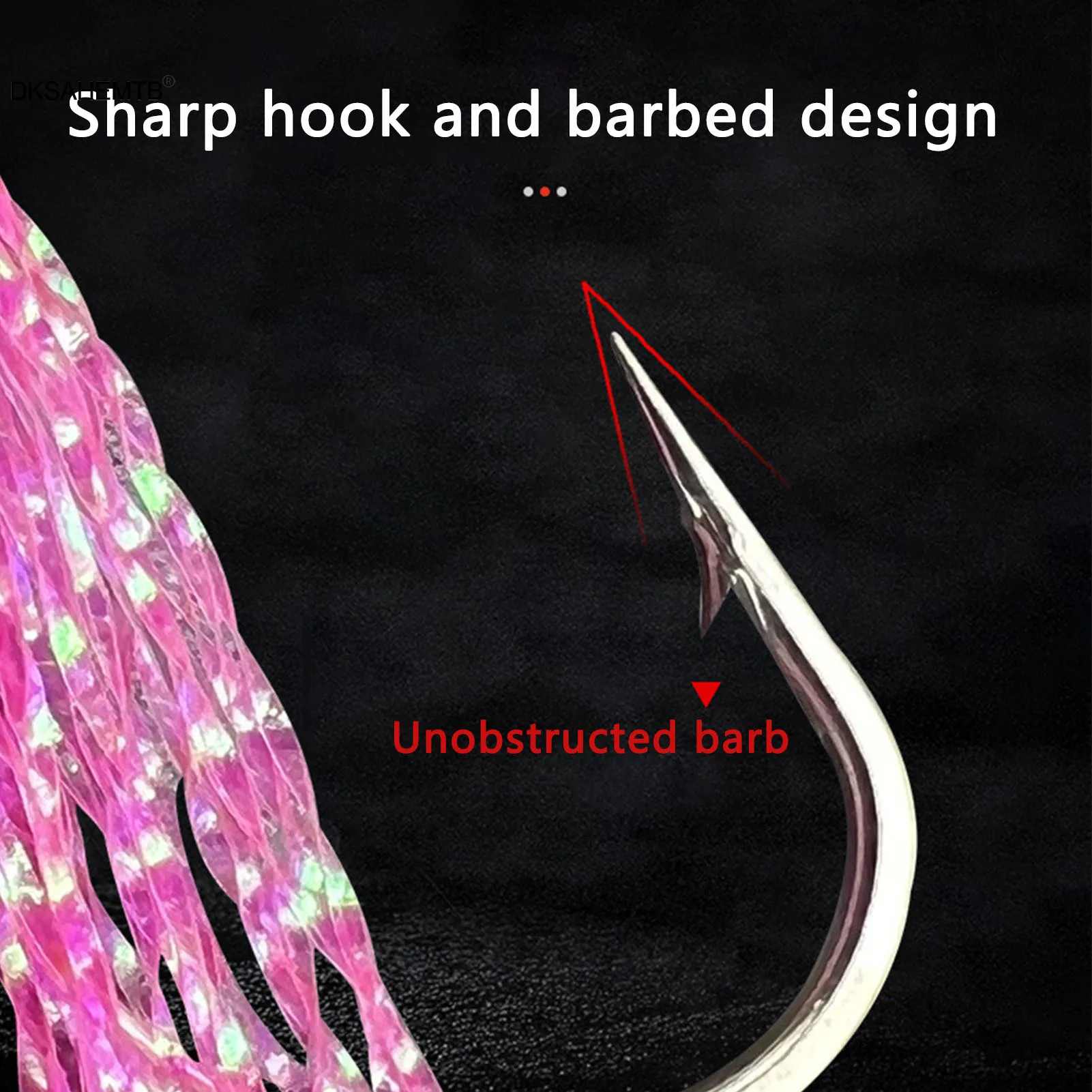 Aparejos de pesca luminosos, 1 cuerda (6 piezas), para pesca en agua dulce y salada - imagen 3