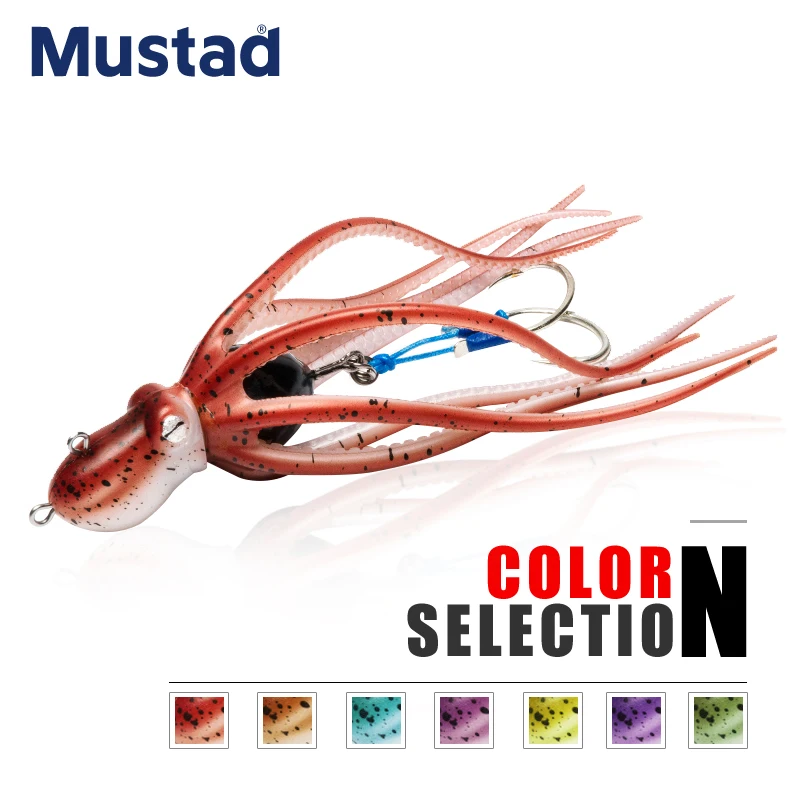MUSTAD Octopus Live Jig Soft Jigbait 120g 170g 200g 230g 260g con ganchos de asistencia cebo de jigging lento o de paso lento