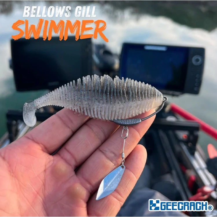 Japón importado Geecrack fuelle nadador patatas fritas cola en T alta gravedad específica grupo de pesca UnderSpin - imagen 5