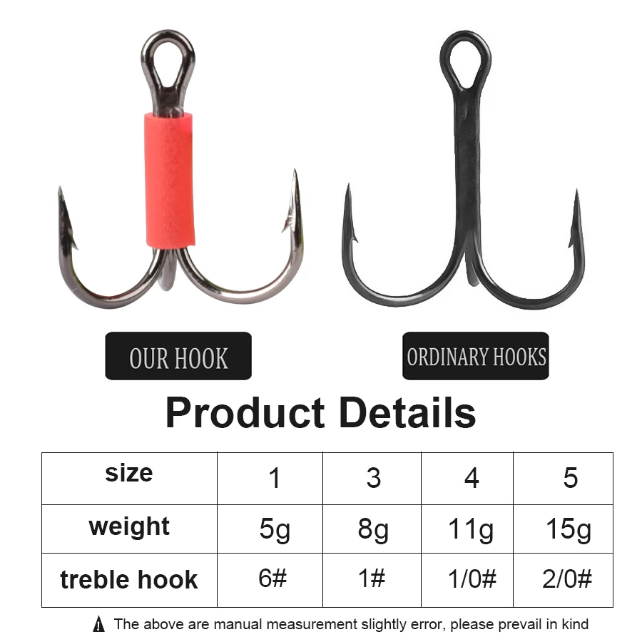 FTK-señuelo de pesca giratorio de Metal, cebo de lubina artístico con anzuelos triples, 5g, 8g, 11g, 15g - imagen 5