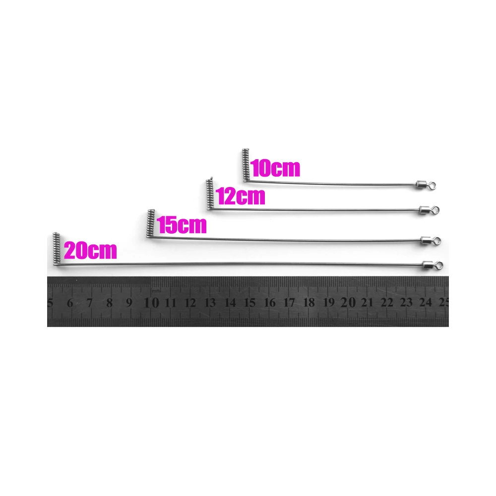 MNFT 4 Uds * conector de equilibrio de pesca en forma de L de acero inoxidable con Pin giratorio de pesca herramienta para peces Color plata 10,12,15,20cm de longitud - imagen 3